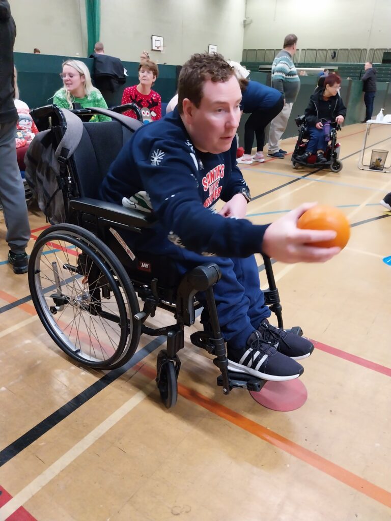 Chris getting ready to bowl