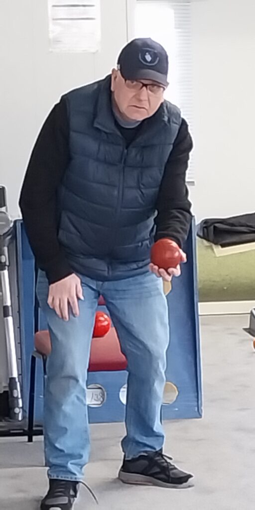 Bowler about to deliver bowl